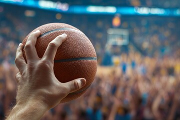 High-energy basketball concept featuring dynamic motion, neon lighting effects, and double exposure visuals. Perfect for sports posters, marketing materials, social media graphics, and modern athletic