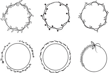 Hand-drawn floral dividers with leaves and decorative line art. Ideal for wedding invitations, stationery, scrapbooking, decorative borders, and elegant design projects