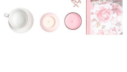 Minimalist Arrangement of Household Items on Pastel Background for Modern Home Decor and Lifestyle Concepts