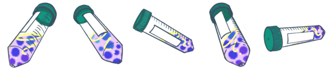 Biology Chemistry Centrifuge Tube Graphic for Education and Research Design