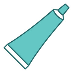Toothpaste Icon – Flat Design Dental Hygiene Symbol