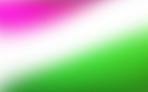 Vibrant pixelated abstract background with gradient of magenta to green on transparent background