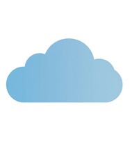 Fototapeta premium Light blue, shaded cloud graphic