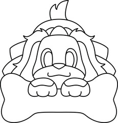 Dog Bride Veil Wedding Animal Vector Graphic Art Illstration