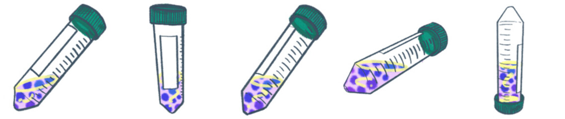 Biology Chemistry Centrifuge Tube Graphic for Education and Research Design