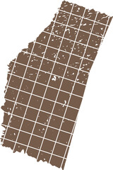 Grunge Torn Grid Paper Sheet