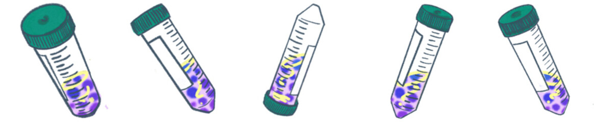 Biology Chemistry Centrifuge Tube Graphic for Education and Research Design