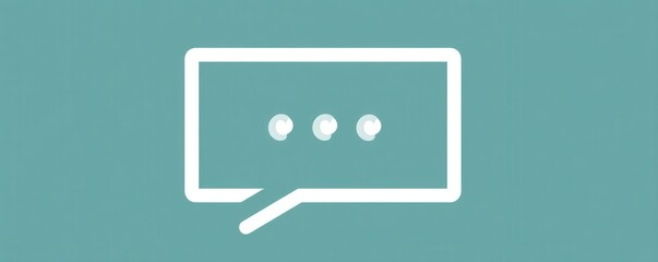 Minimalist icon of a speech bubble representing communication or chat