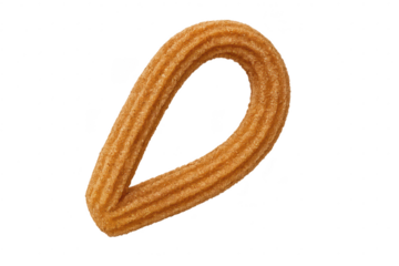 Crispy churro isolated on transparent background, delicious Spanish dessert