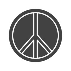 Peace Sign icon vector image. Suitable for mobile apps, web apps and print media.