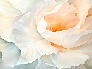 Fototapeta premium Subtle Bloom: A Painted Embrace