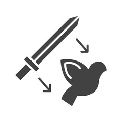 War to Peace icon vector image. Suitable for mobile apps, web apps and print media.