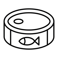Canned Food Icon – Vector Illustration of Preserved Food