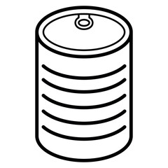 Canned Food Icon – Vector Illustration of Preserved Food