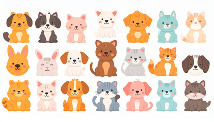 Obraz premium Friendly 3D Bubble Animals