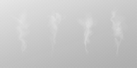 Transparent smoke clouds PNG vector illustration