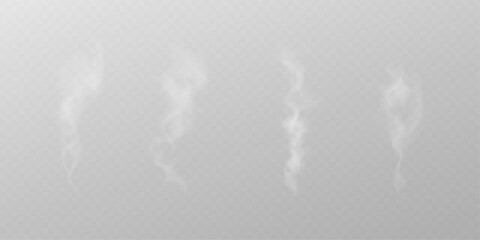 Transparent smoke clouds PNG vector illustration