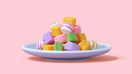 Halloween Candy with Assorted Sweets and Copy Space