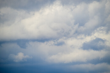 Cloudy Sky with Shades of Gray and White Clouds
