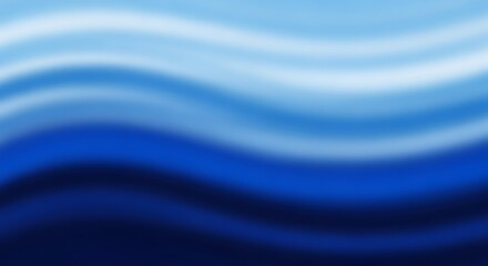 Abstract gradient background with smooth wavy lines in shades of blue
