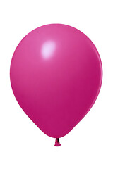 Single Pink Balloon on Transparent Background