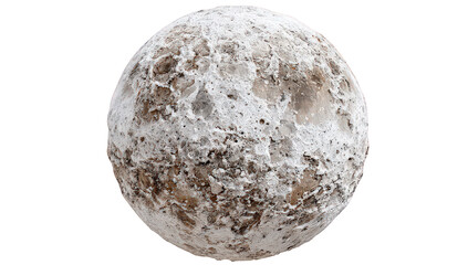 Snow Covered Celestial Body on Black Background