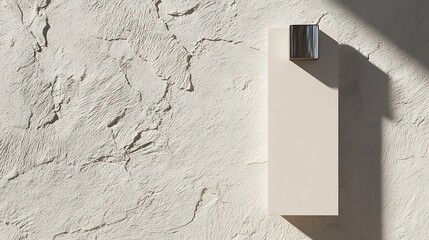 Modern Minimalist Wall Light Fixture on Textured Beige Wall