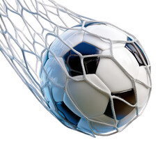 Soccer Ball Entering Goal Net