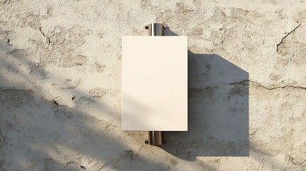 Modern Wall Light Fixture on Textured Concrete Wall with Shadow Effect