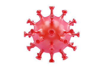 Red Virus Cell Microscopic View