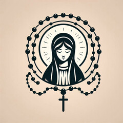 Ilustra&ccedil;&atilde;o de Nossa Senhora do Ros&aacute;rio