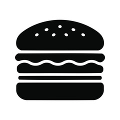 Simple burger vector icon