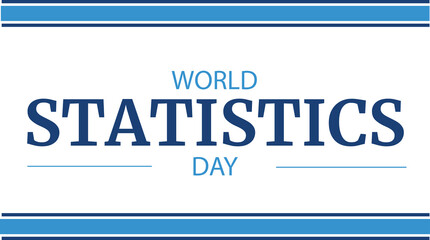 World statistics Day banner design, clean and modern design on white background, perfect for posters, flyers, and digital use illustration