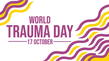 World Trauma Day banner design, clean and modern style on white backdrop, perfect for posters, flyers, and digital use illustration