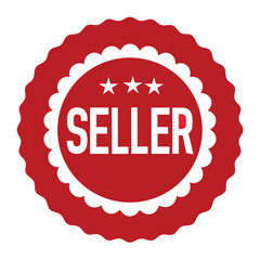 Three star seller on white background