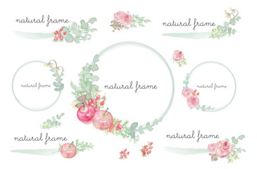 秋色ブーケフレーム集