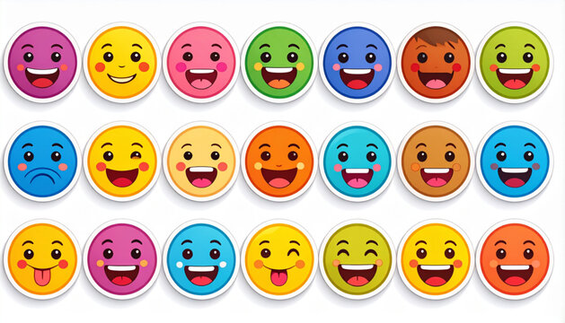 Whimsical Sticker Faces