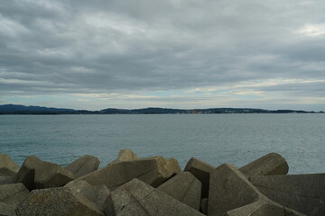 防波堤から見る海
