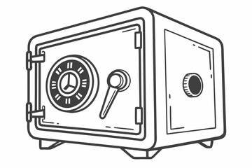 Safe with dial and handle design for security illustration