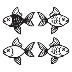 An Ornamental Carassius Goldfish, a Peaceful Aquatic Pet with Bright Gold Color Scales, Featuring Fantail and Oranda Varieties in a Fishbowl, Symbolizing Prosperity