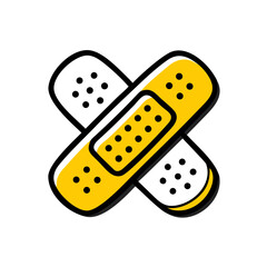 Bandage Adhesive Plaster Medical Aid Symbol Icon For Web And Graphic Design