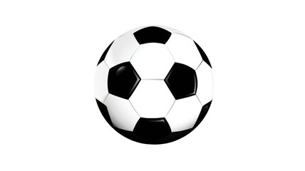 Fototapeta premium Black and white classic soccer ball isolated on white background, professional sport equipment for football game, competition, training and fitness concept on white background 