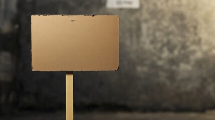 Photorealistic Protest Sign on Cardboard with Diffuse Lighting and Textured Focus