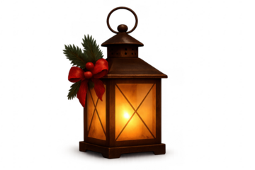 Christmas lantern bringing warm festive holiday light