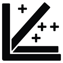 Fototapeta premium Corner Vector Design Element with Plus Symbols Modern Graphic Composition