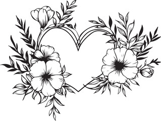 Romantic Floral Heart Laser Cut