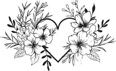 Romantic Floral Heart Laser Cut
