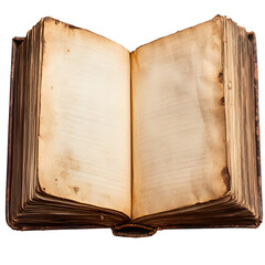 Vintage Open Book Blank Page Texture Transparent Background