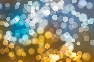 gradient blue and yellow abstract background with bokeh