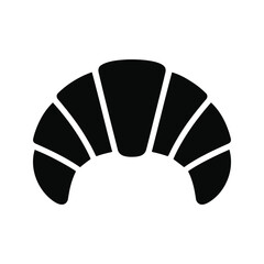 Croissant pastry vector silhouette